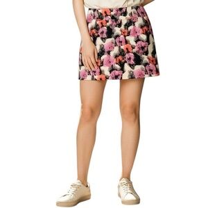 J.Crew Watercolor Potpourri Skirt Women’s Sz 8 Black Cream Abstract A Line Mini